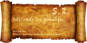Sárközi Katalin névjegykártya