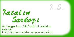 katalin sarkozi business card